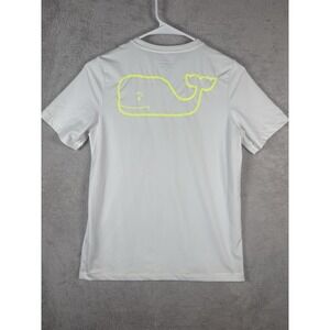 Vineyard Vines Performance Short Sleeve Stretch T-Shirt Youth Large‎ White Neon